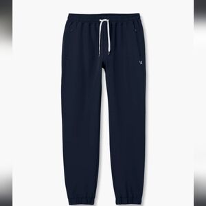 Vuori Mens Transit Jogger 4 Way Stretch Woven Everyday Pant Blue Sz. L